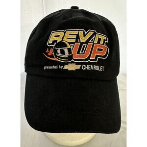 Revit Rev It Up Racing Chevrolet Baseball Cap Hat Adj. Mens Size Cotton Black